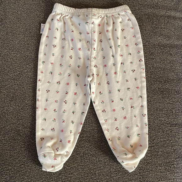 Vintage McBaby Floral Print Footed Pants Size 3-6M - Picture 2 of 6